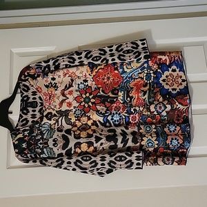 ALI MILES  tunic.  Multi color.